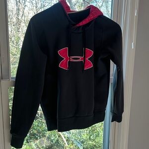 Under Armour Black and Pink Women's Hoodie
